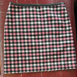 Talbots Plaid Pink and Black Women's Skirt